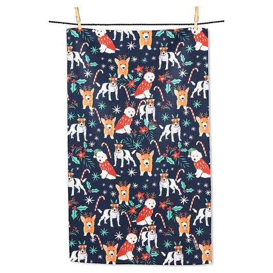 Holiday Dogs Kitchen Towel