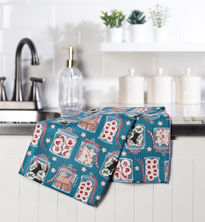 Christmas Cookies in Jars Kitchen Towel