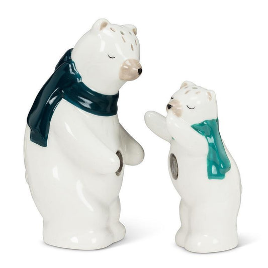 Hugging Polar Bear Salt & Pepper 4"H