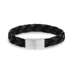 Italian Suede Leather Bracelet - Black