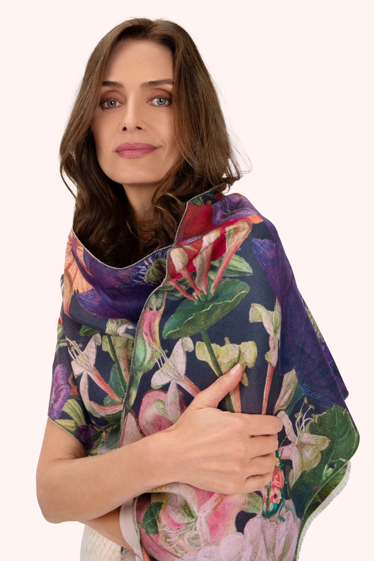 Lux Scarf Posy Midnight