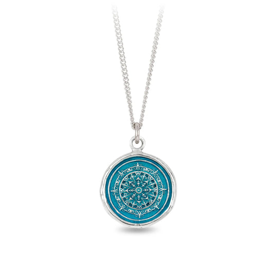 Mandala Talisman Capri Blue Sterling Silver - Made in Canada