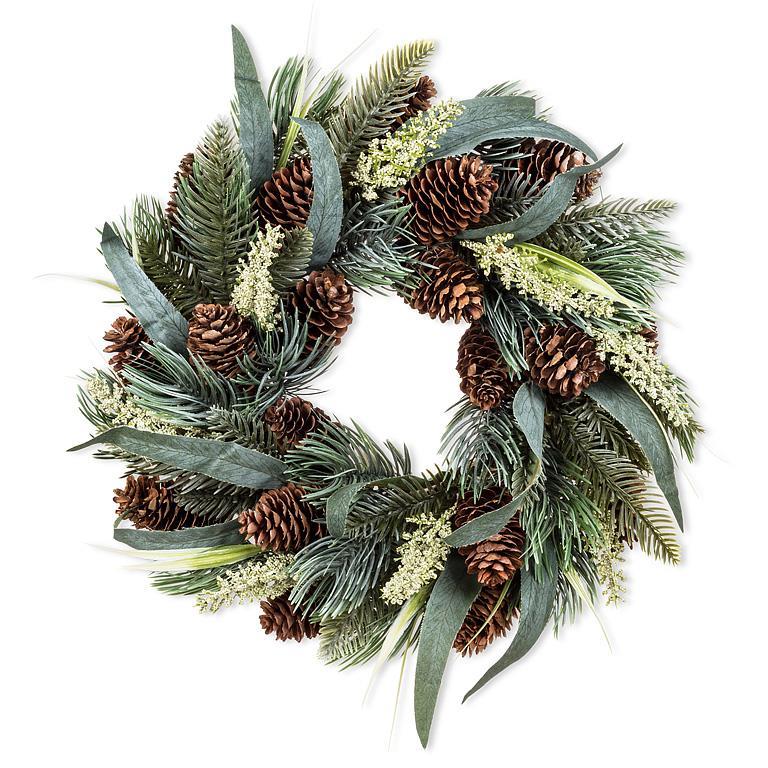 Medium Wreath with Pinecones and Branches