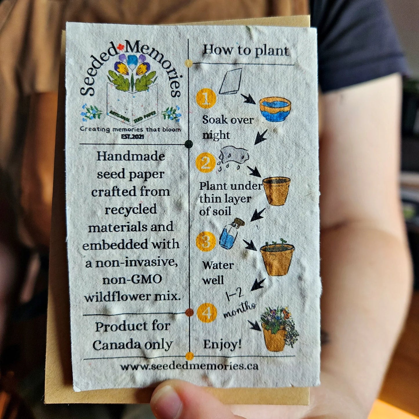 Seeded Paper Mini Card - Esenburg Tulip