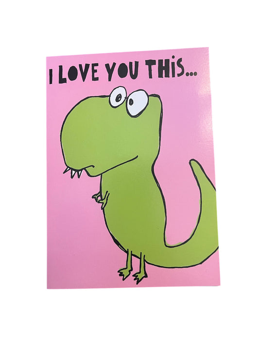 Dino Love You Valentine's Greeting Card