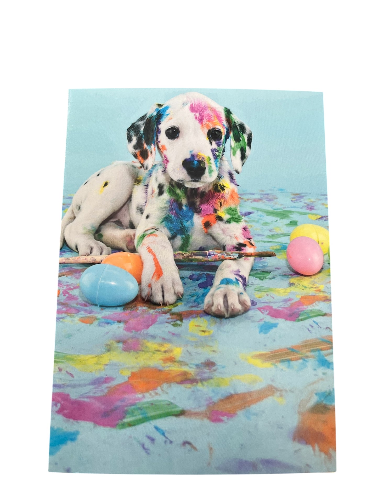 Painted Dog Easter Card