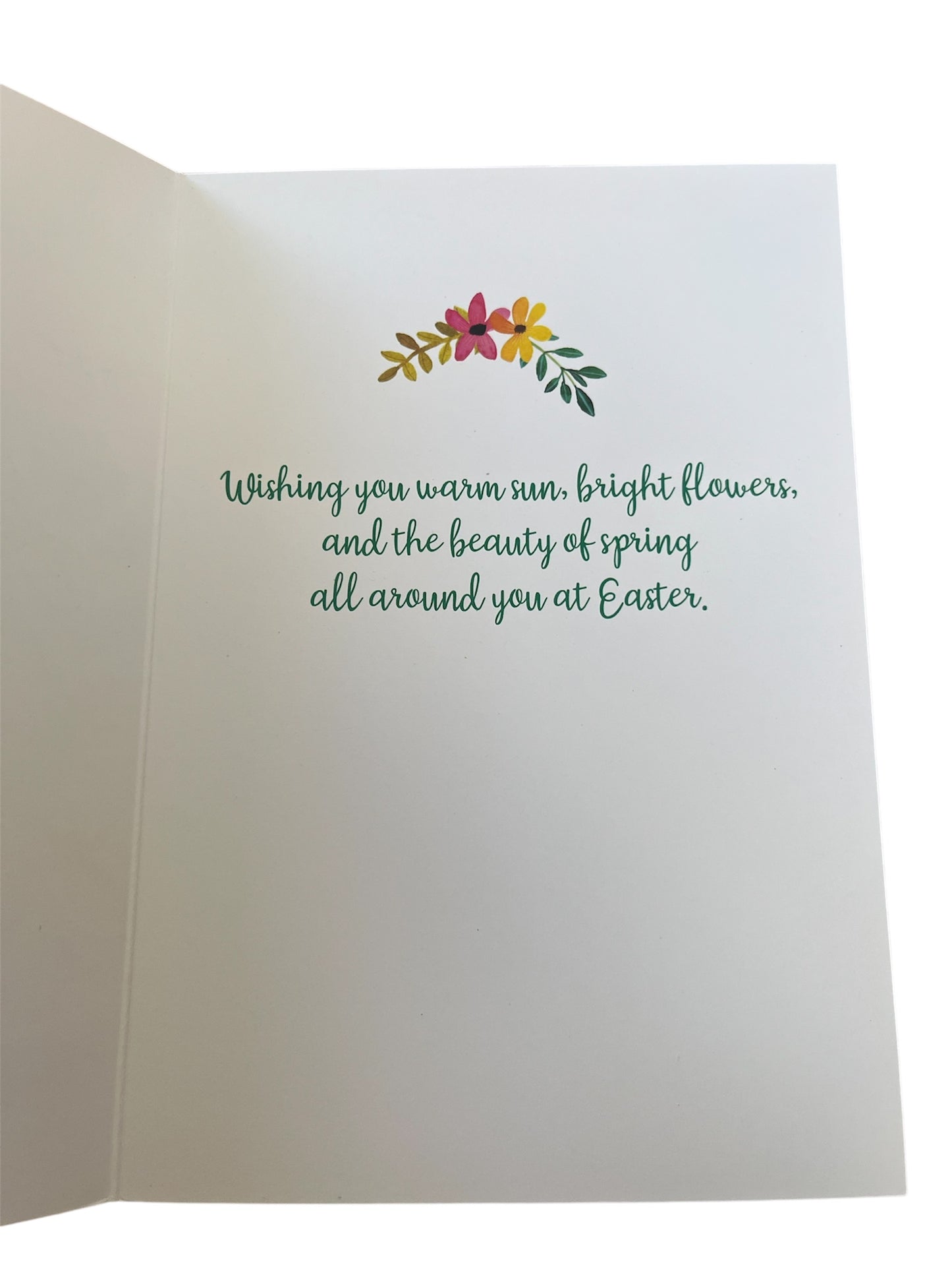 Rabbit Floral Wreath Easter Card