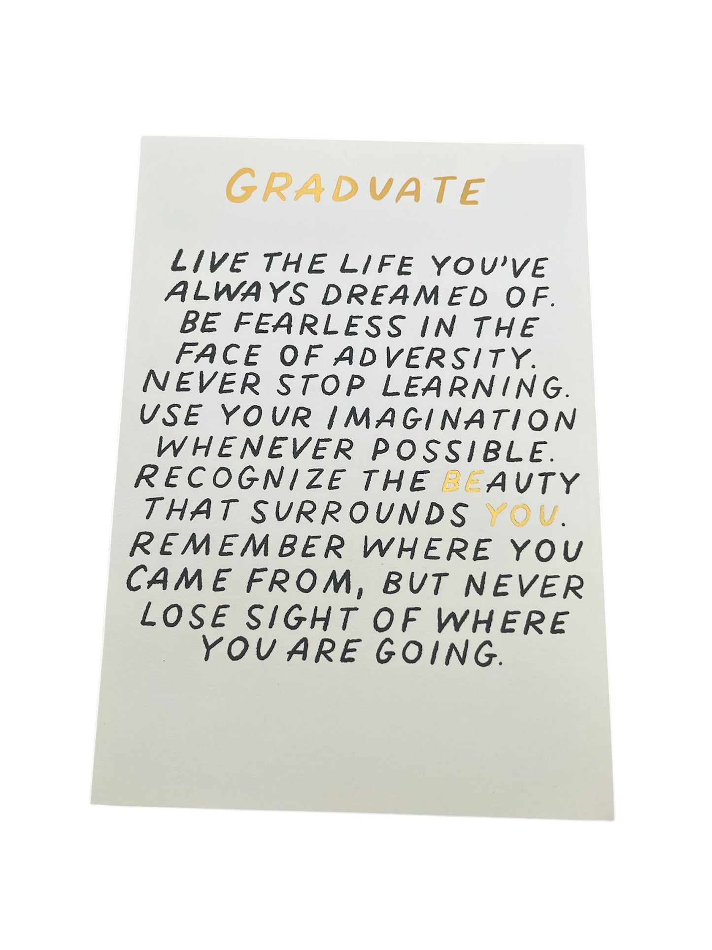 Words of Wisdom Graduation Card