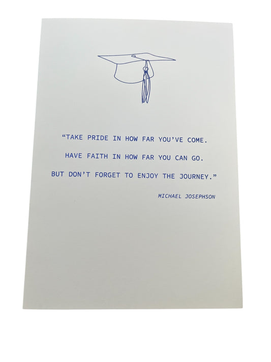 Enjoy the Journey Graduation Card