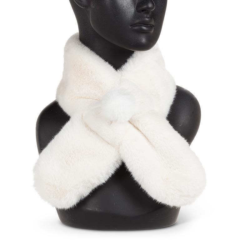 Pull Through Scarf with Pompom