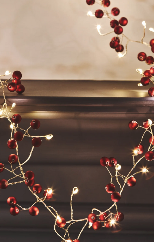 Red Berry Light  Battery Operated