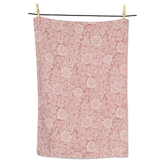 Pink Rose Jacquard Kitchen Towel
