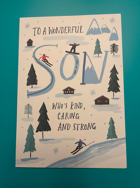 Downhill Son Holiday Greeting Card