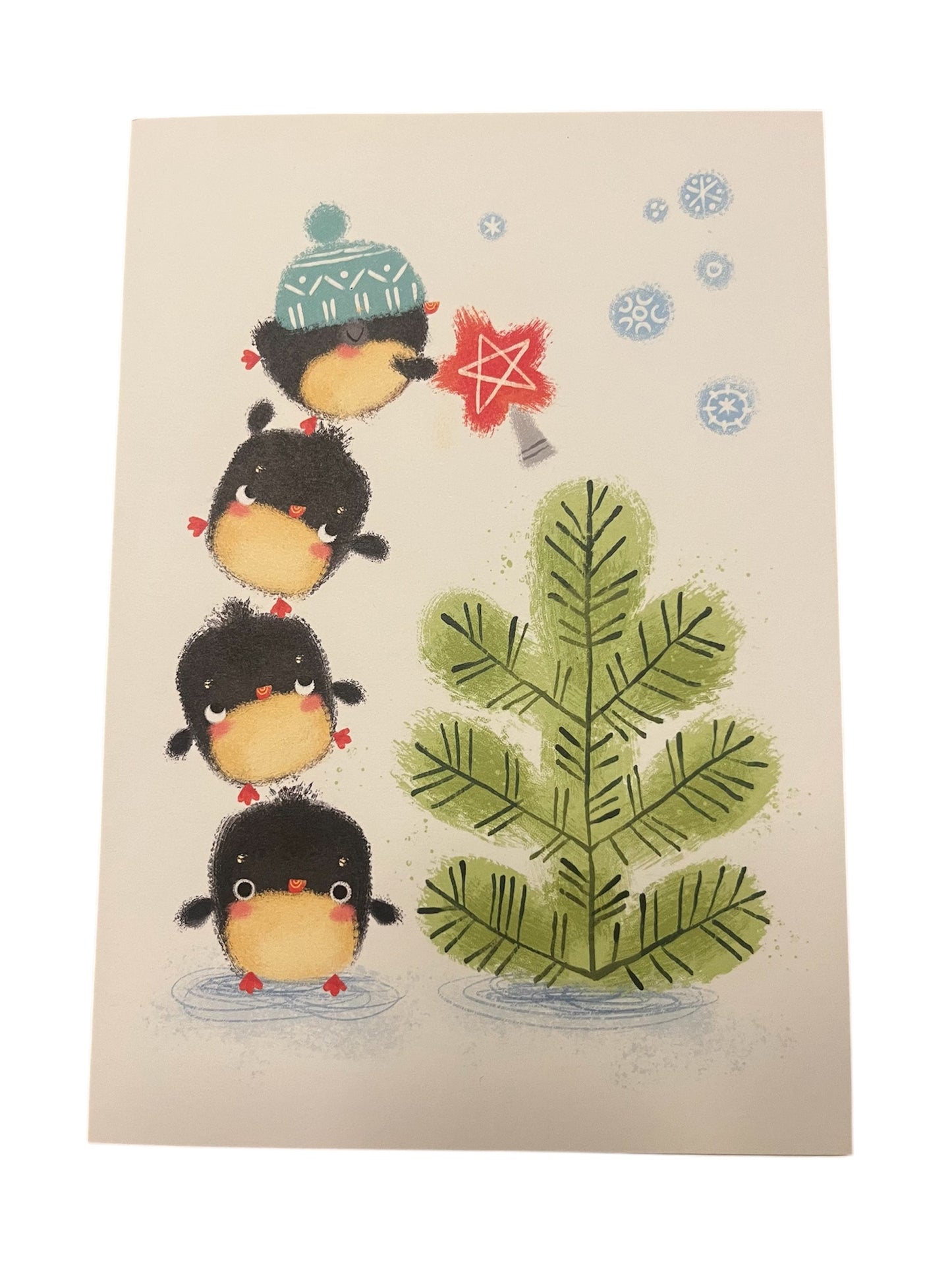 Penguin Family Tree Holiday Greeting Card