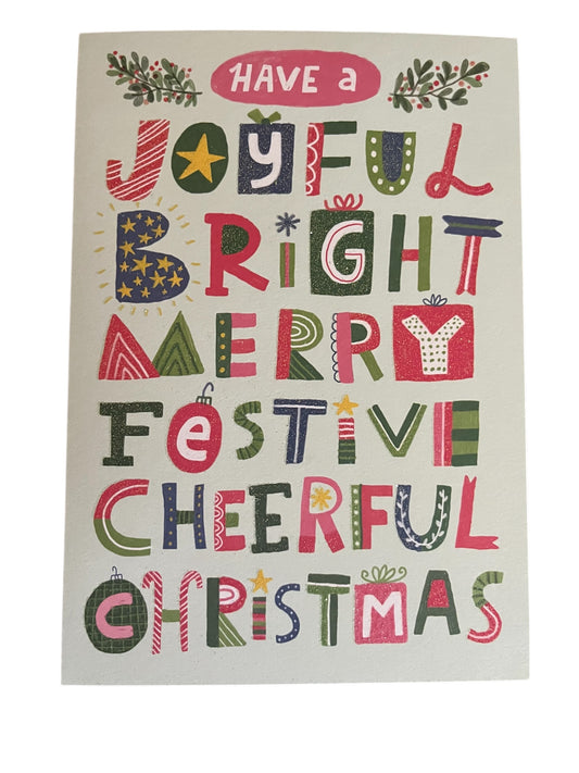 Joyful Merry Festive Holiday Card