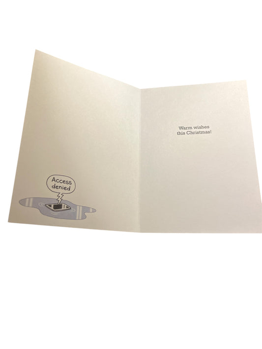 Snowman Facial Recognition Holiday Card