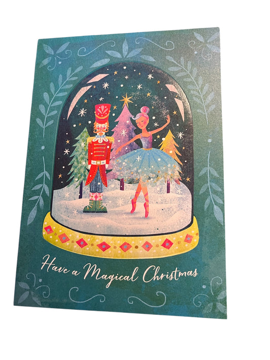 Ballerina Snowglobe Holiday Card