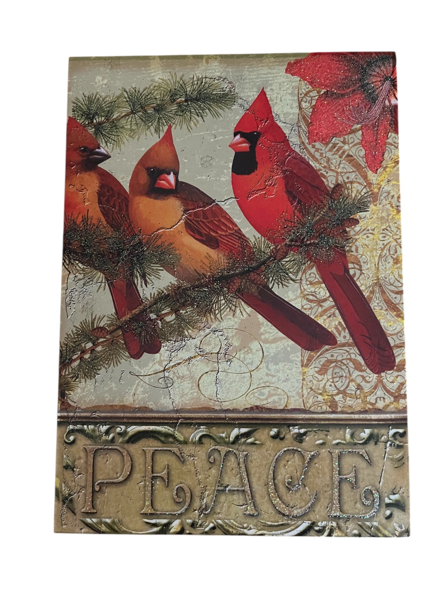 Three Cardinals Holiday Greeting Card