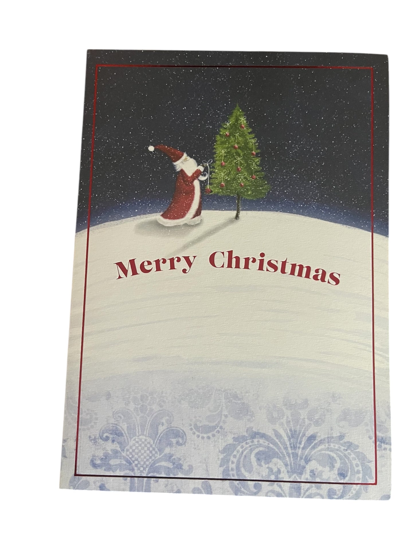 Santas Simple Tree Holiday Greeting Card