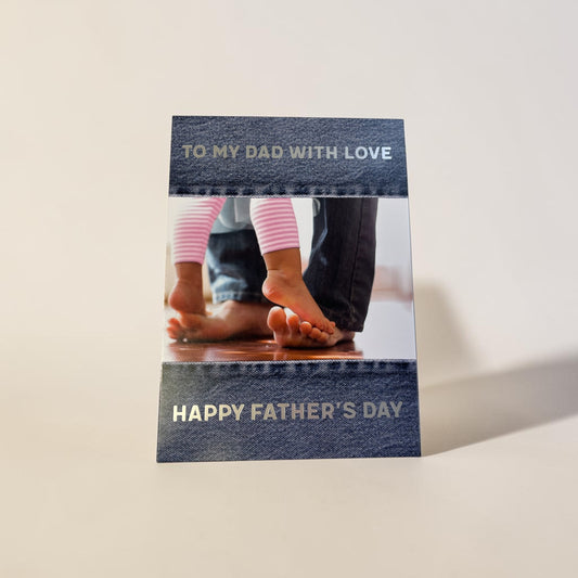 On Dads Toes (from Daughter) -  Father's Day Card