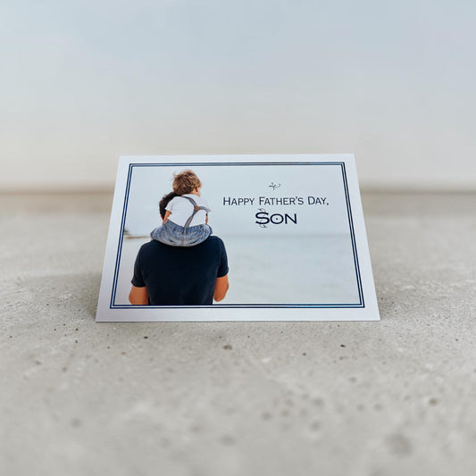 On Dads Shoulders (For Son) -  Father's Day Card