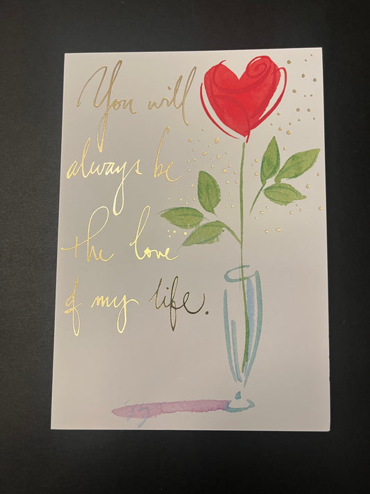 Single Rose - Mother's Day Card