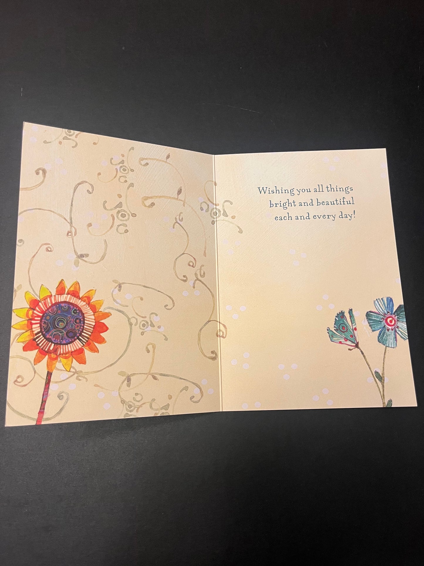 Orange & Aqua Flowers - Mother's Day Card