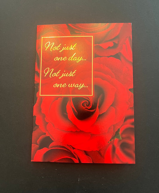 Romantic Red Rose Valentine's Greeting Card