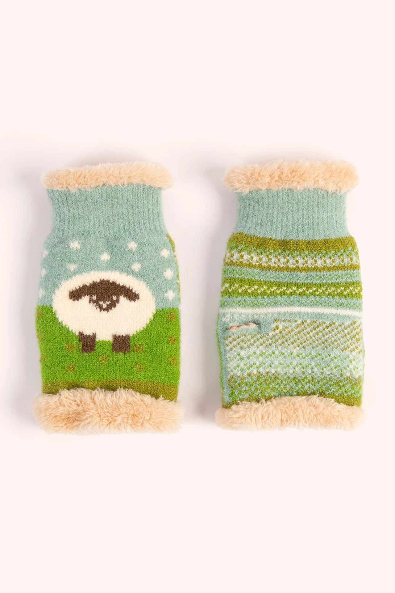 Sheep Wrist Warmers Ice