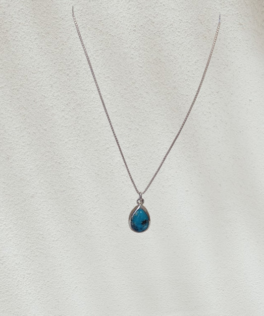 Sleeping Beauty Turquoise Silver Necklace
