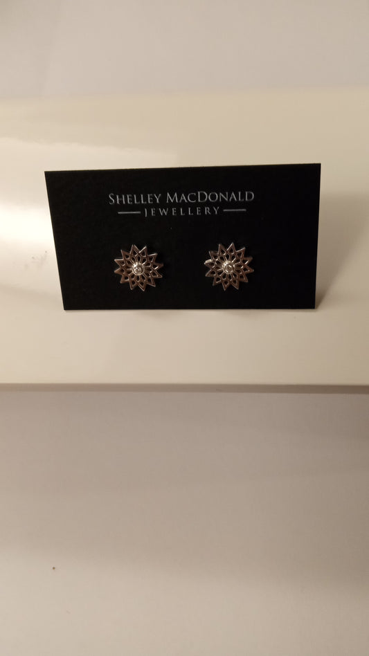 Small Snowflake Stud Earrings