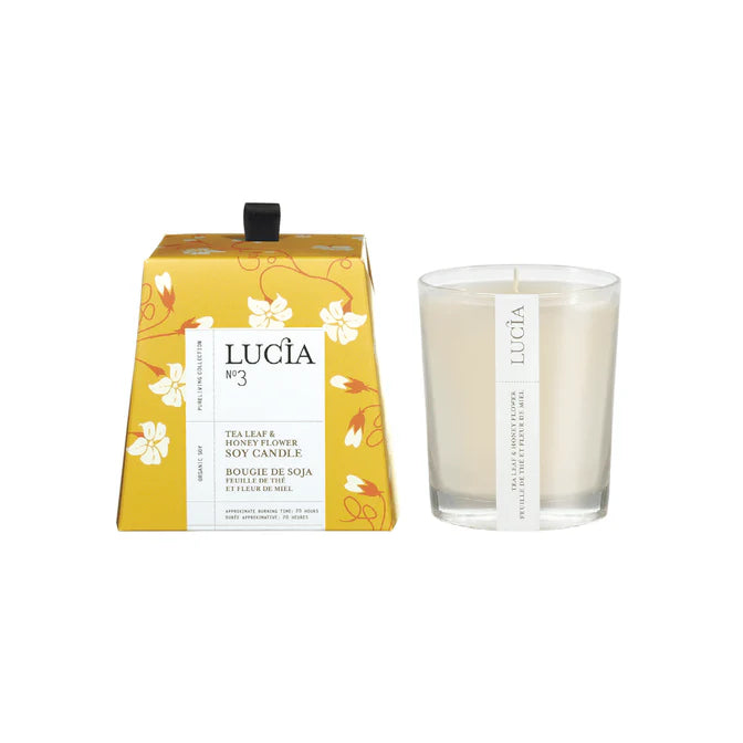 Tea Leaf & Honey Flower Soy Candle
