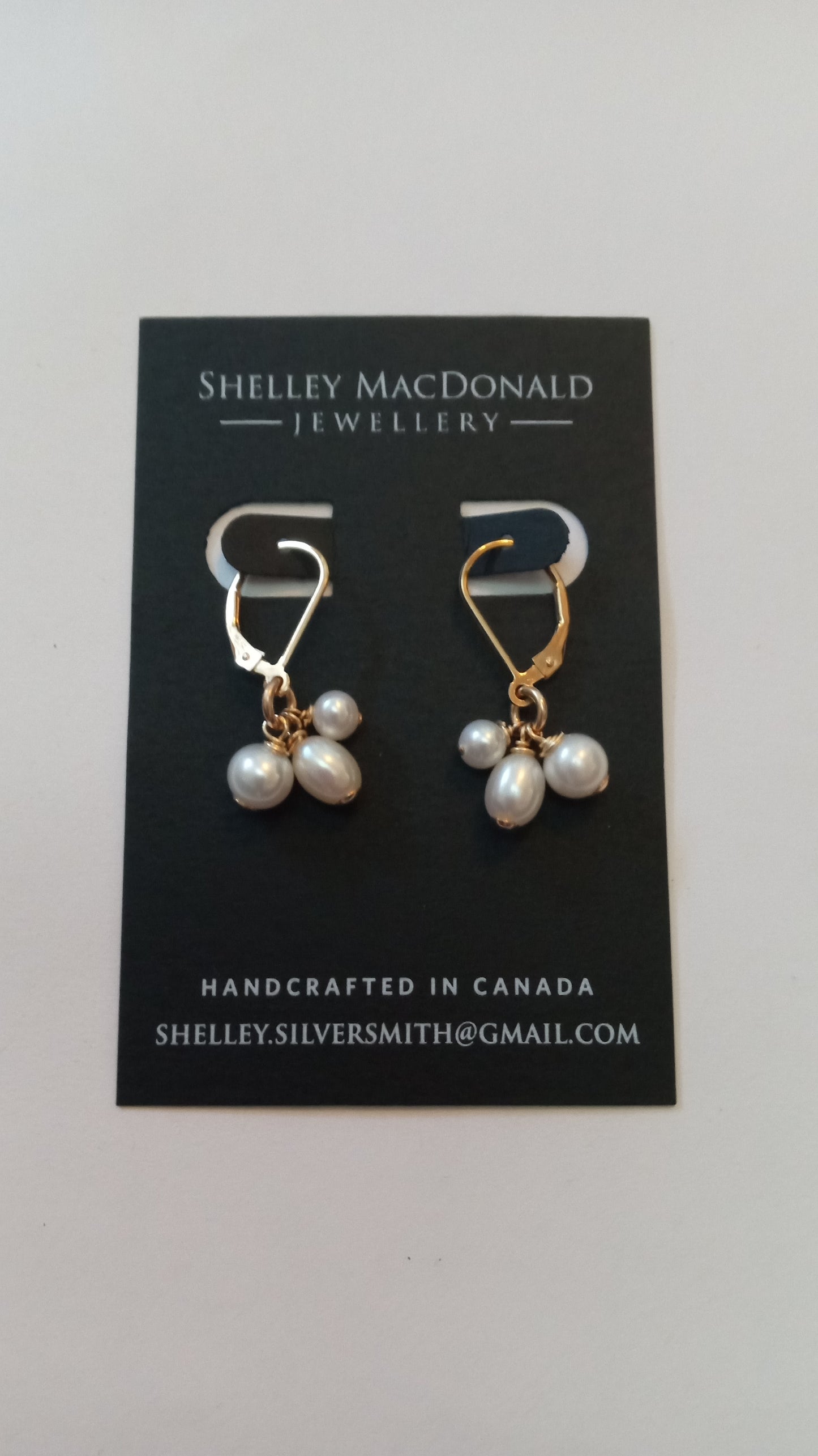 Three Pearl Cluster Maisie Dangle Earrings