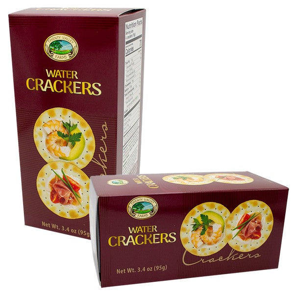 Twenty Valley Water Crackers Burgundy Box