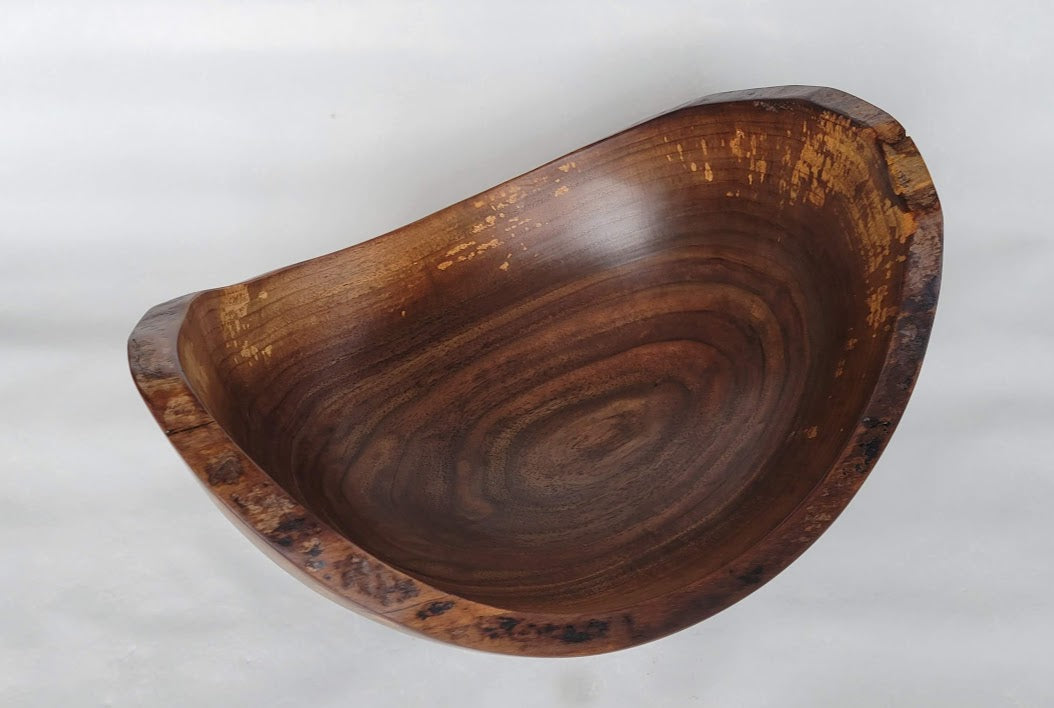 Walnut Bowl with Natural Edge WL30