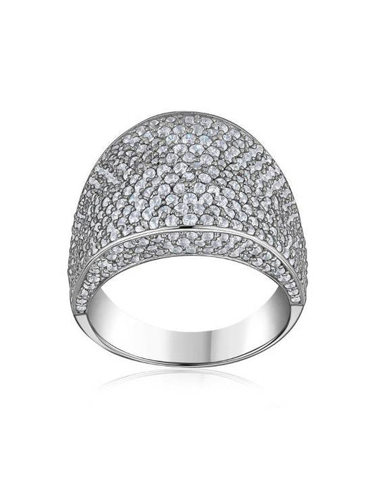 Wide Band CZ Cocktail Ring