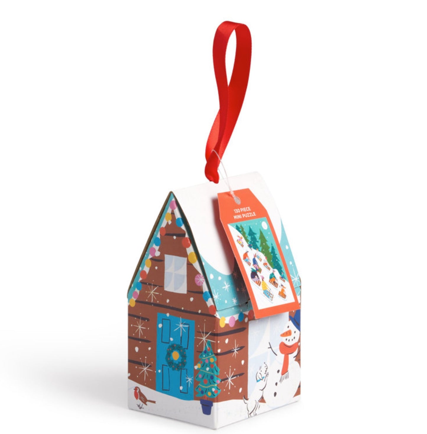 Winter Sledding 48 piece Puzzle Ornament