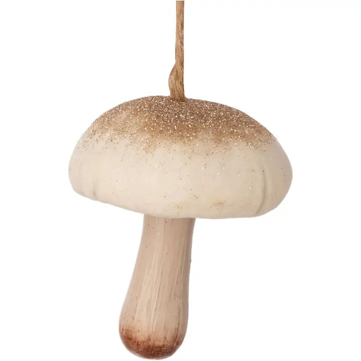 Woodcolouredmushroomwithglittertoppaint