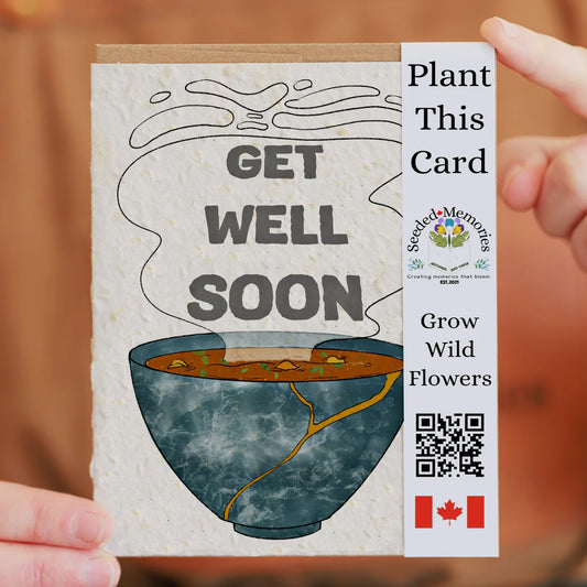 Seeded Paper All Occasion Card - Get Well Soon