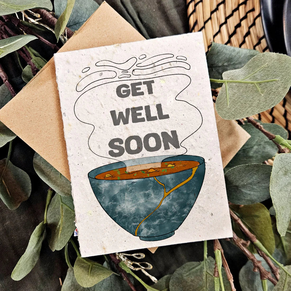 Seeded Paper All Occasion Card - Get Well Soon