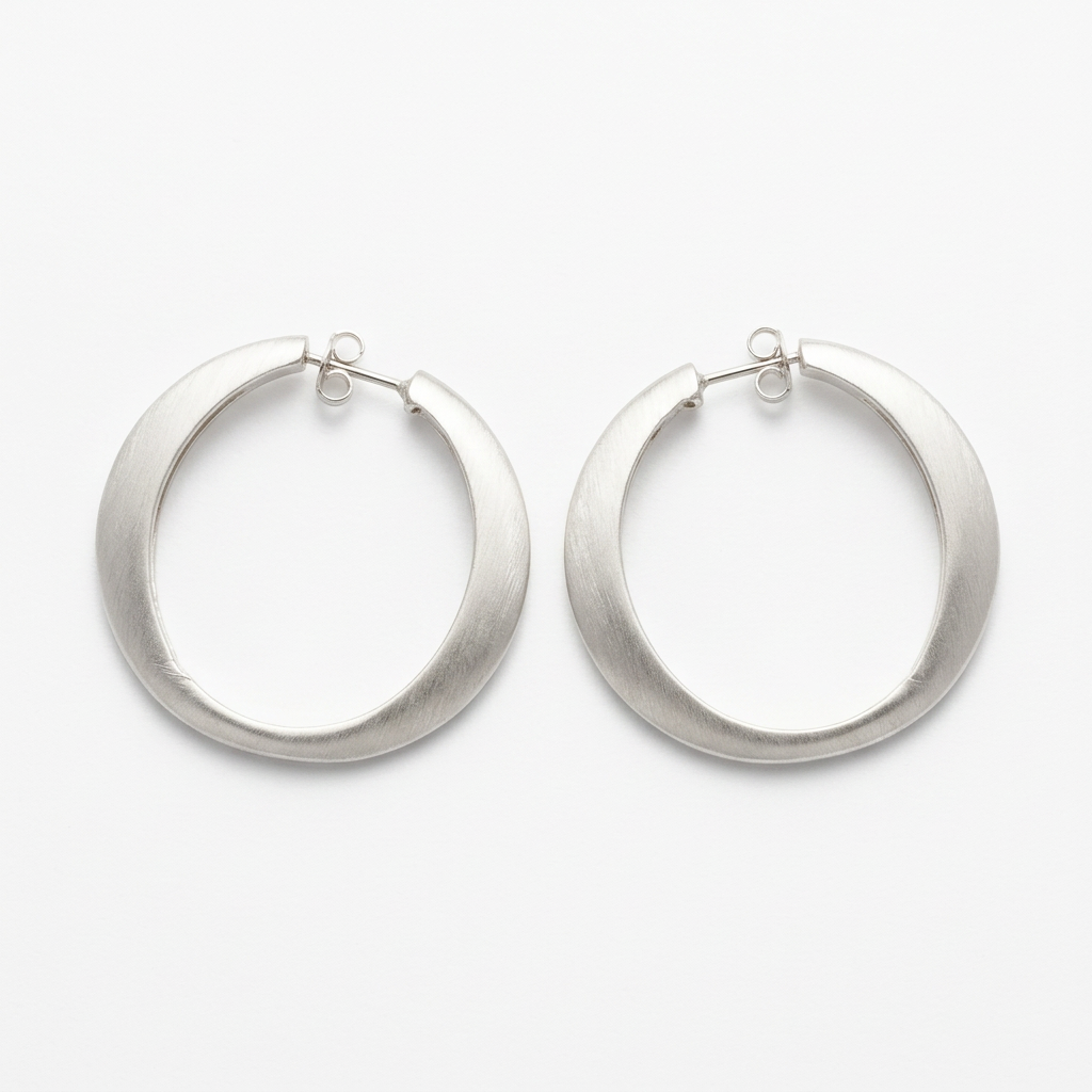 Cleaned-up hoop earrings product photo
