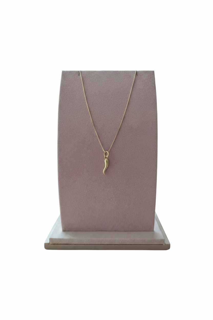 Gold Filled Italian Horn Necklace