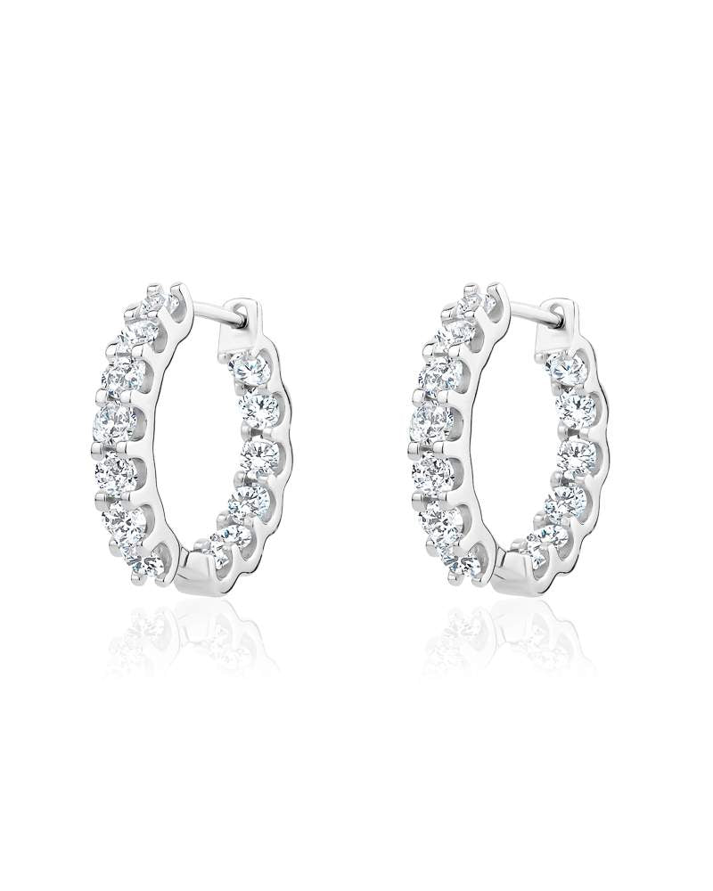 Moissanite Huggie Earrings