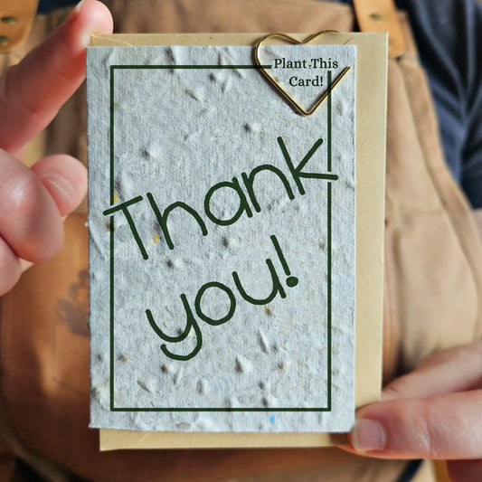 Seeded Paper Mini Card - Thank You