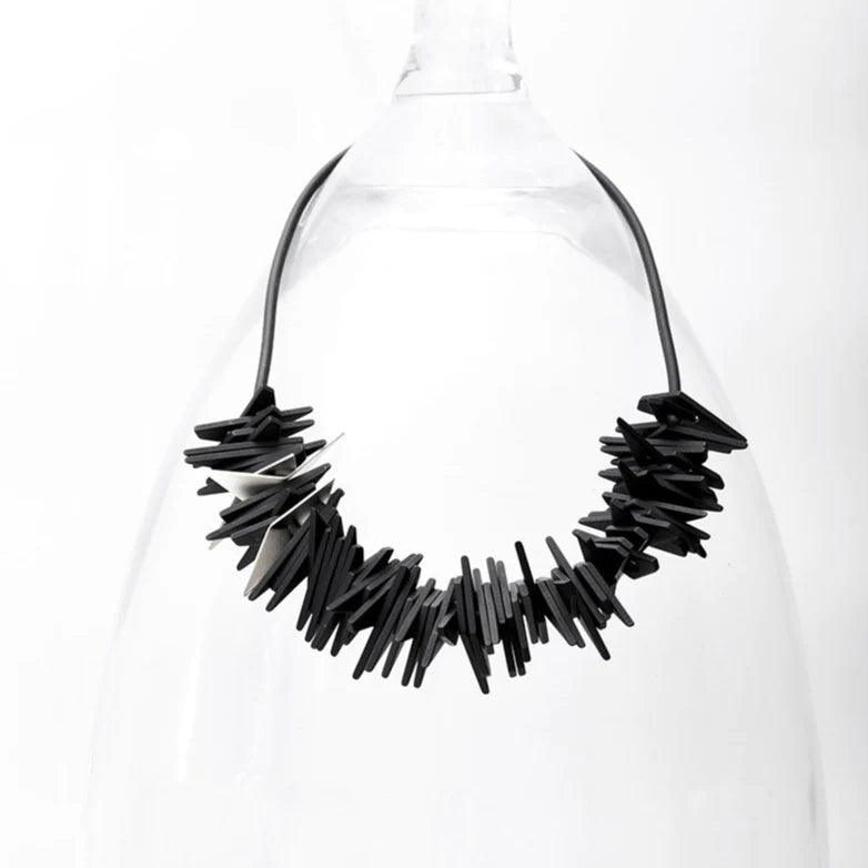 Helix Necklace (Black Silver)