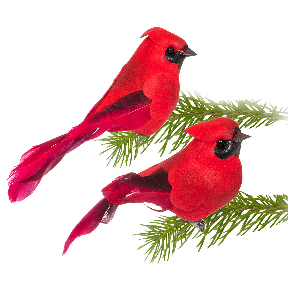 Small Red Cardinal Clip Ornament