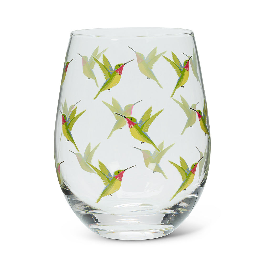 Hummingbird Stemless Wine Glass