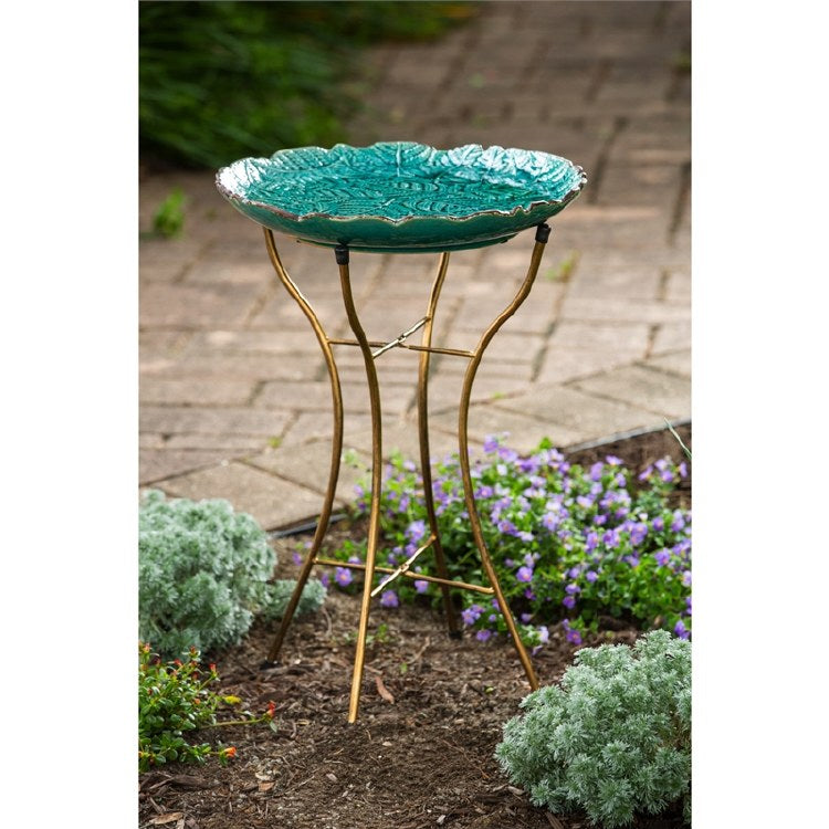 Ceramic Birdbath with Stand