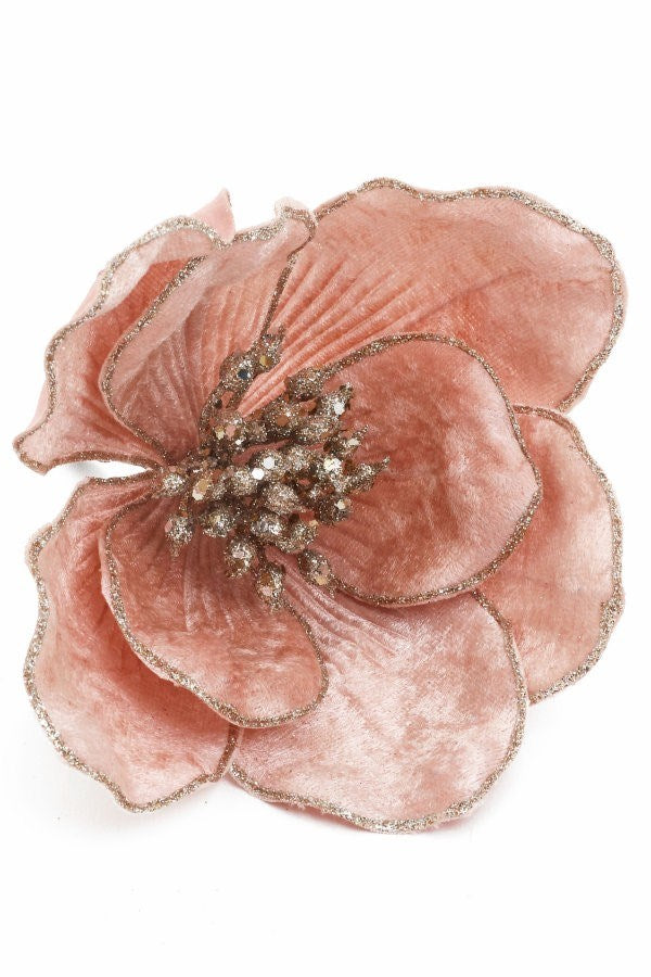 Velvet Magnolia Clip Pink