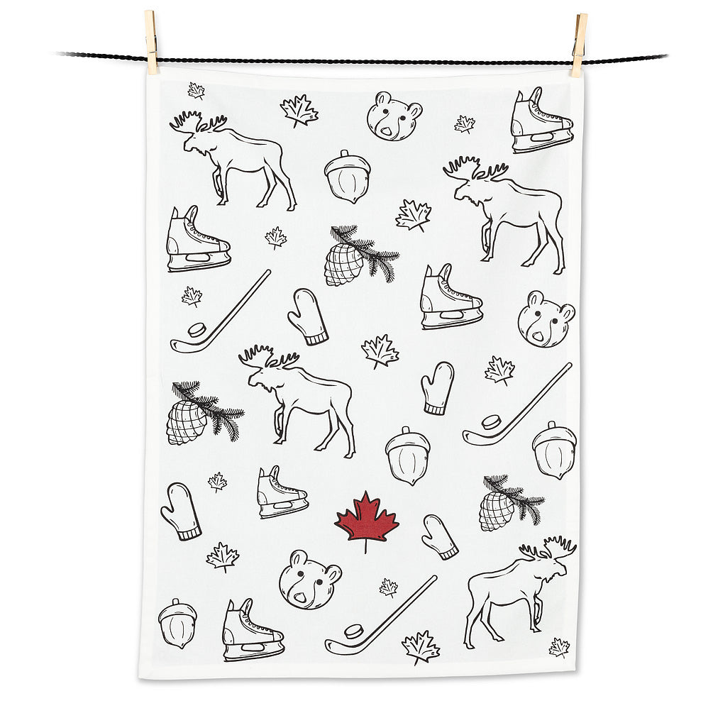 Canadian Icons Tea Towel